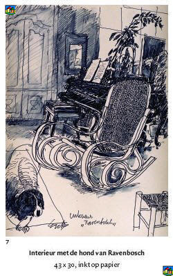 Interieur met de hond van Ravensbosch